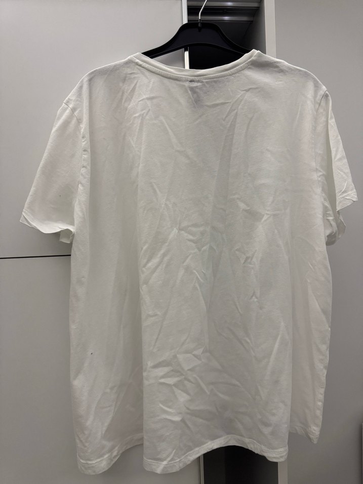 Beyaz Kısa Kollu Salaş Kadın Tişört - Görsel 2