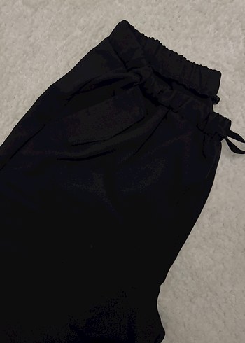 Siyah Jogger Dokuma Bağlama Detaylı - Görsel 2