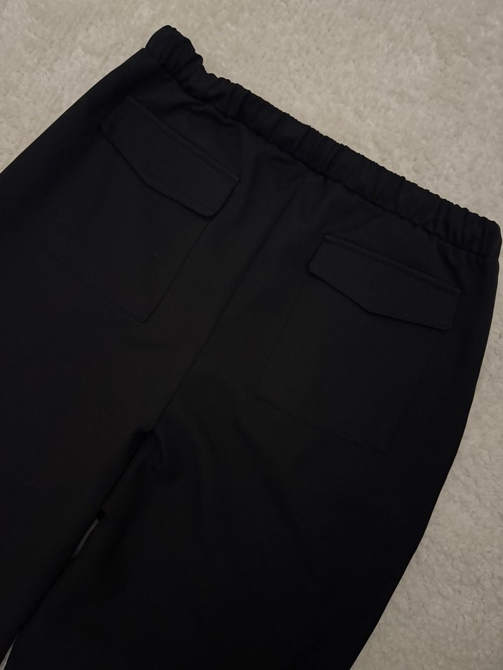 Siyah Jogger Dokuma Bağlama Detaylı - Görsel 3