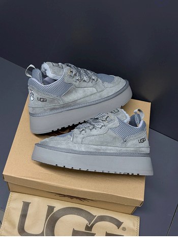 Ugg Gri Platform Topuklu Kadin Spor Ayakkabi