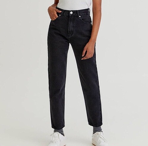 Siyah Mom Jean