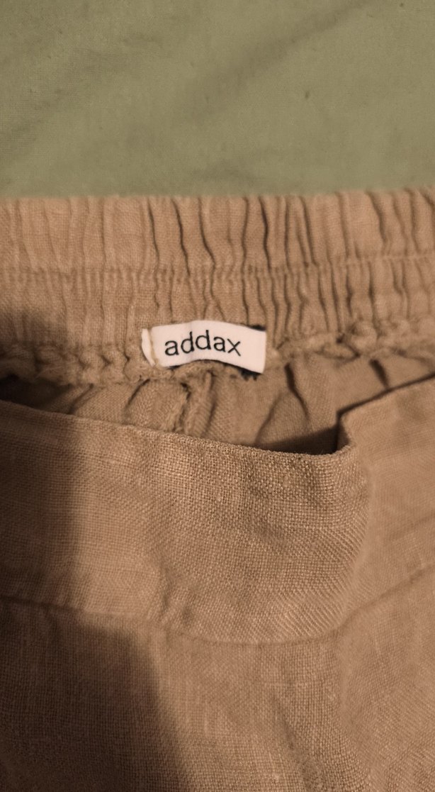 Bej Keten Mini Şort Etek - Görsel 2