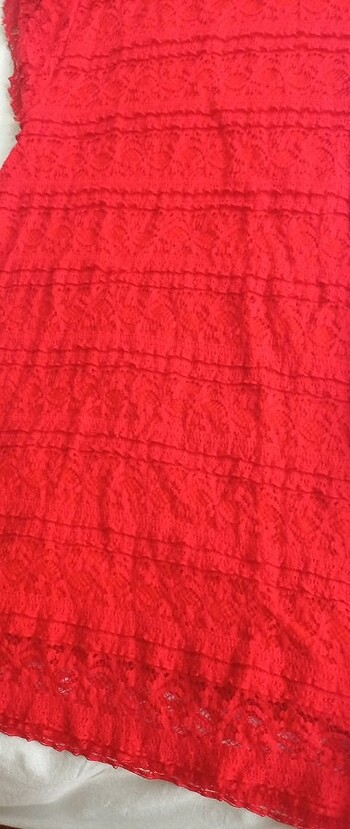 H&M Kırmızı H&M Dantelli Elbise
