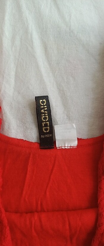 s Beden Kırmızı H&M Dantelli Elbise