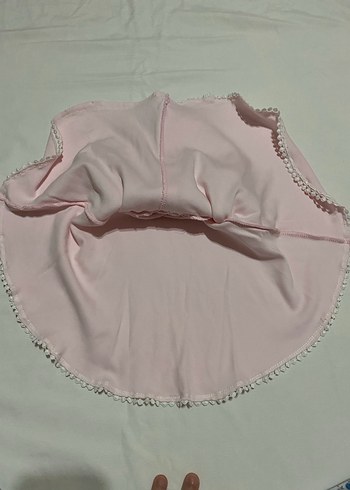 Kız Çocuk Pembe Kapüşonlu Düğmeli Panço - Görsel 4