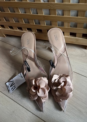 Bej Stiletto Topuklu Kadın Abiye Ayakkabı
