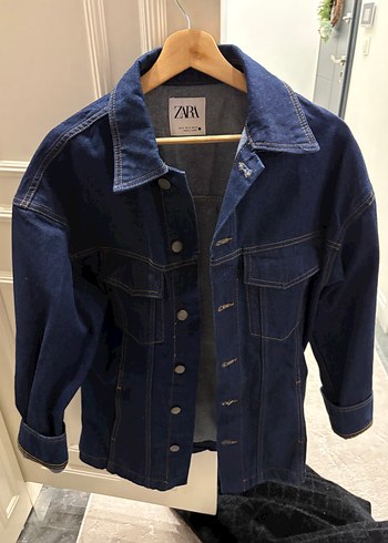 Zara Lacivert Denim Ceket
