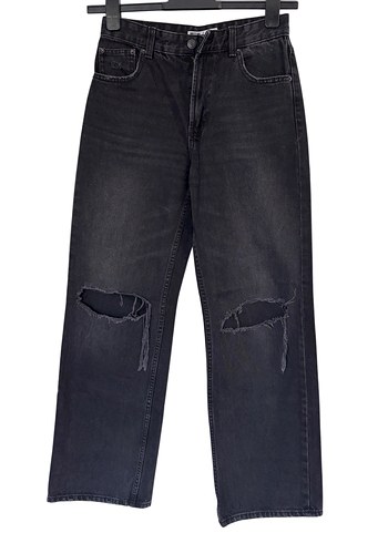 Bershka 90s Wide Siyah Kot Pantolon