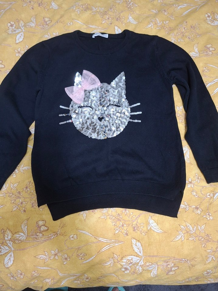 Payetli Kedi Figürlü Kedi Aksesuarı - Görsel 5