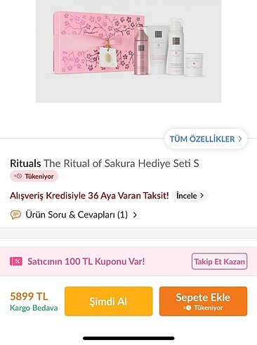 Diğer Rituals Sakura set