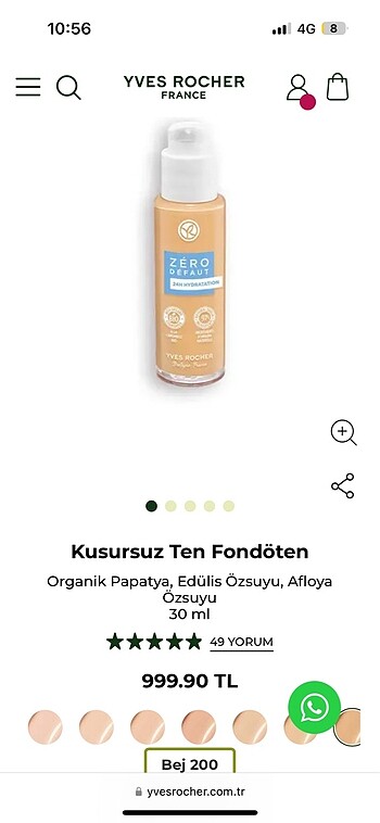 Yves Rocher Zero Defaut fondöten