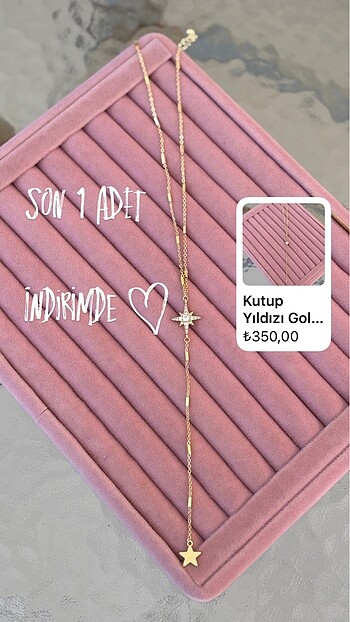 Kutup yıldızı gold kolye
