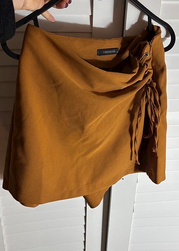 Trendyolmilla Drapeli Mini Şort Etek - Görsel 2