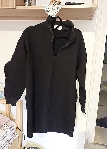 universal Beden Touche Siyah Oversize Sweatshirt Scuba Kumaş