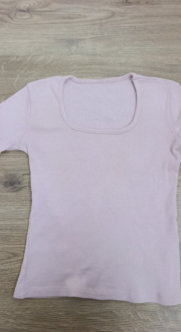 Kız Çocuk Uzun Kollu toz pembe Pamuklu Tişört - Görsel 2