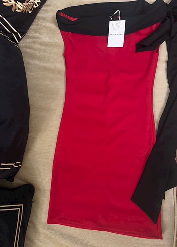 Eyyo Atelier - Kırmızı Mini Elbise - Görsel 8