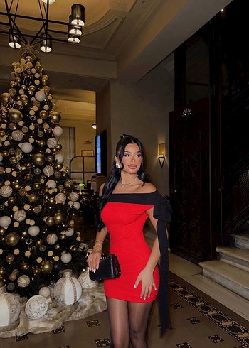 Eyyo Atelier - Kırmızı Mini Elbise - Görsel 5