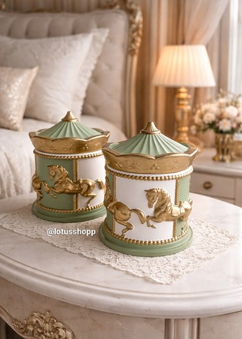 Pembe Atlıkarınca Temalı Biblo Saklama Takı Kutusu - Görsel 2