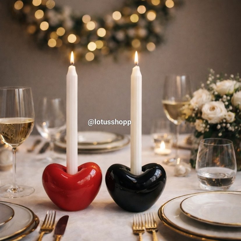 Kalp Şamdan mumluk - Görsel 3