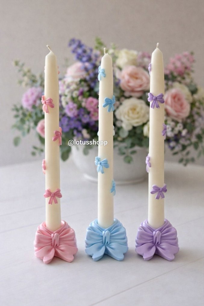 Fiyonk Detaylı Şamdan mumluk & Dekoratif Mumlar - Görsel 2