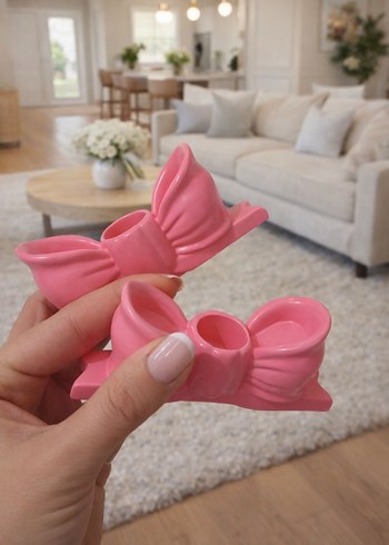 Fiyonk Kurdele şamdan mumluk - Görsel 2