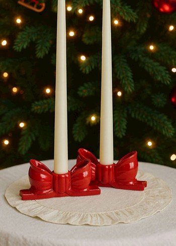 Fiyonk Kurdele şamdan mumluk - Görsel 4