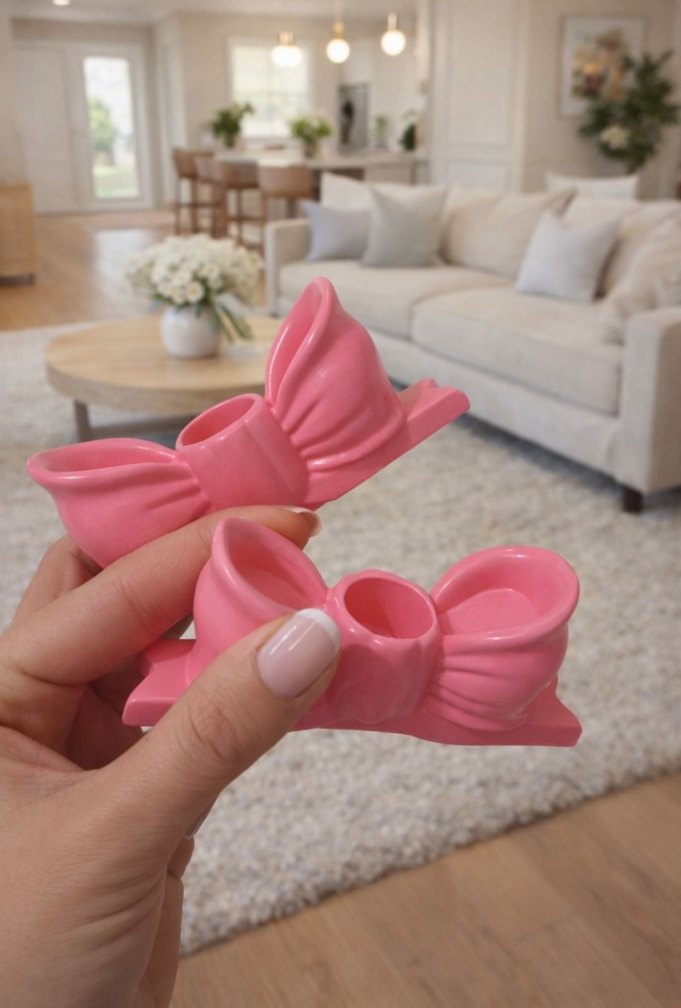 Fiyonk Kurdele  şamdan mumluk - Görsel 2