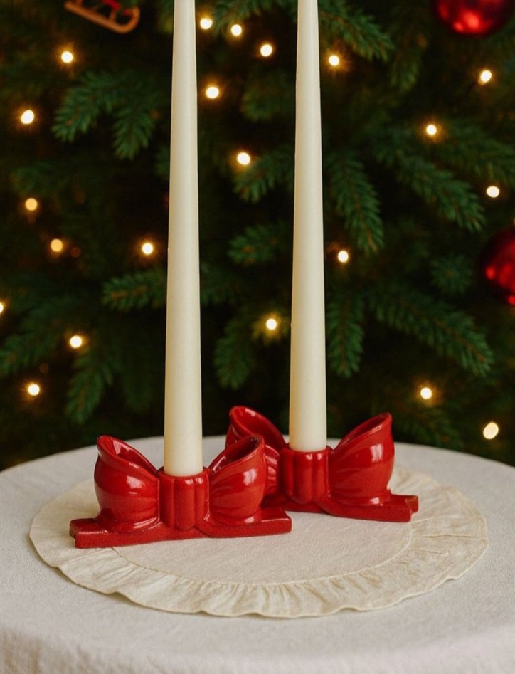 Fiyonk Kurdele  şamdan mumluk - Görsel 4