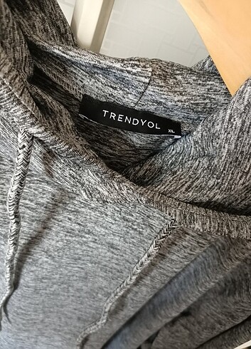 xl Beden gri Renk Kapşonlu sweatshirt 