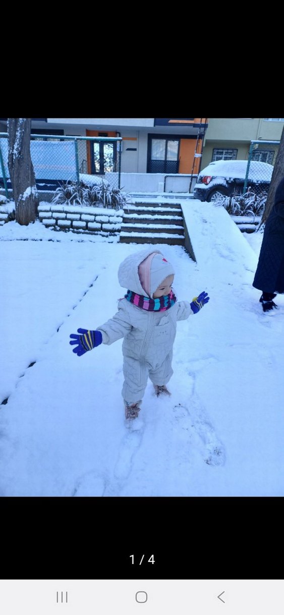 Kapüşonlu Beyaz Bebek Kız Tulum - Görsel 2