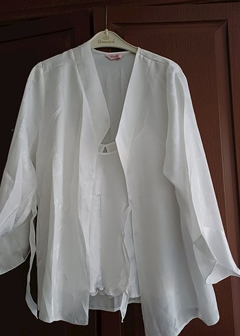 6 lı beyaz gecelik takımı - Görsel 9