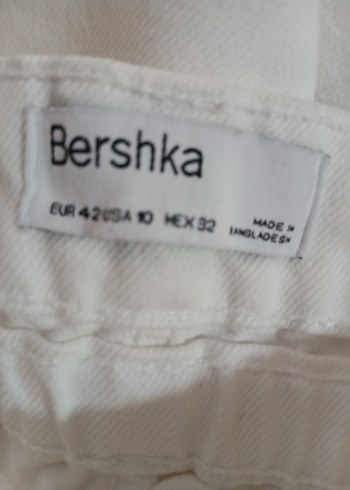 42 Beden beyaz Renk Beyaz Pamuklu Kadın Mini Denim Şort