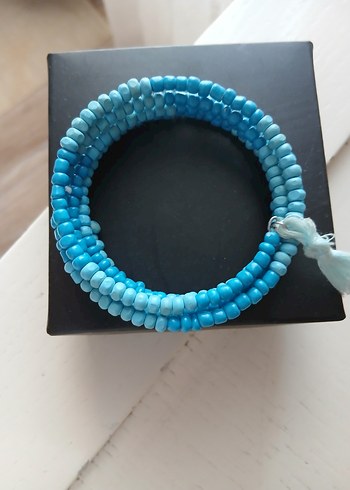 Turkuaz Boncuklu Bohem Bileklik - Görsel 4