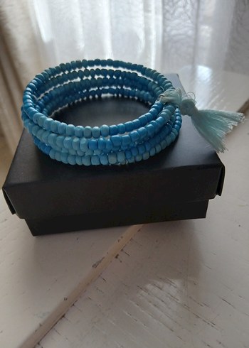 Turkuaz Boncuklu Bohem Bileklik - Görsel 3