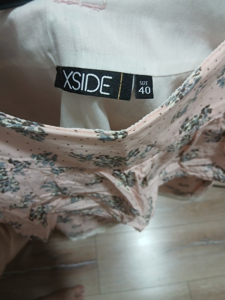 Pembe Çiçekli Pamuk Mini Etek - Görsel 3