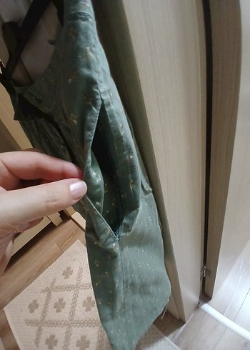 pull and bear Düğmeli Yeşil Pamuk Mini Etek - Görsel 7