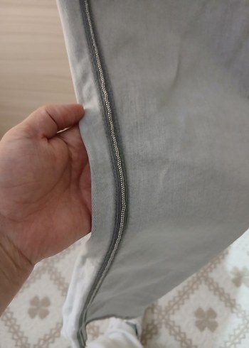l Beden gri Renk Gri Kadın ,jeans Denim Pantolon