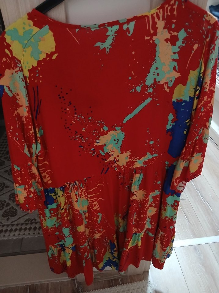 Desenli otantik elbise - Görsel 4