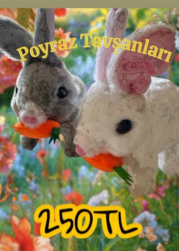 Poyraz Pastel Tavşan Peluş Oyuncak