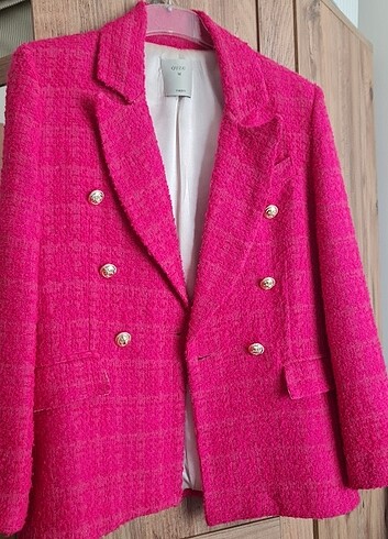 Quzu Pembe tüvit blazer ceket Quzu
