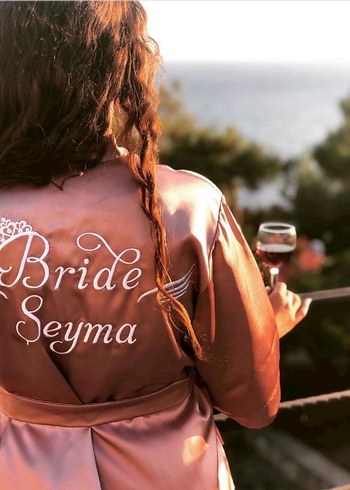 Bride sabahlık Şeyma yazılı