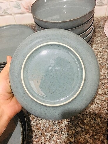 Beden gri Renk 15 Adet Karaca Model Tabak