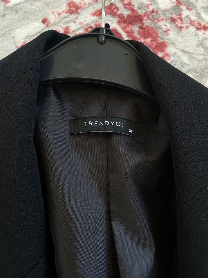 Düğmeli Siyah Kadın Blazer Ceket - Görsel 2