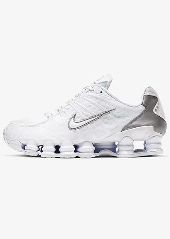 Nike Beyaz Gumus Sik Spor Ayakkabi
