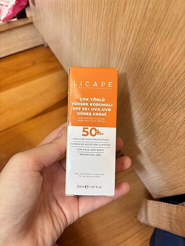 Licape 50 SPF güneş kremi