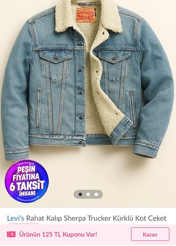 Levis Sherpa Kapusonlu Kot Ceket