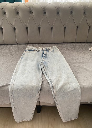 Mango Acik Mavi Rahat Kesim Denim Jean