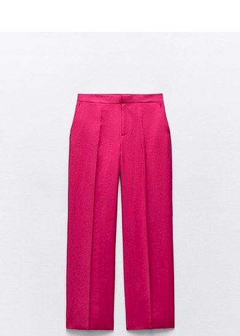 Pembe Pilili Kadın Kumaş Pantolon