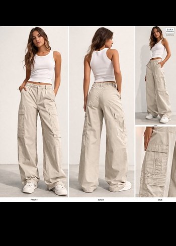Zara Bej Kargo Pantolon Rahat Ve Sik