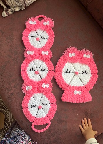 Renkli Pembe Banyo Süngeri Seti - Görsel 2